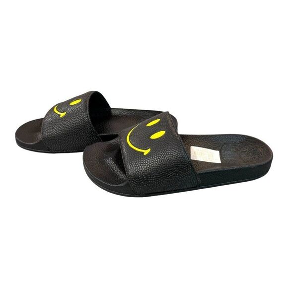 Chinatown Market Smiley Face Slide Sandals Black Size 6 Casual Comfortable Slip- - Picture 3 of 9